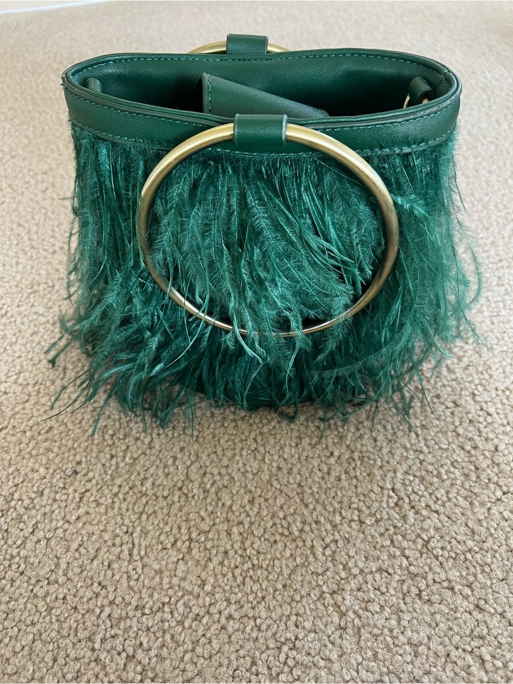 By Anthropologie Evelyn Feather Bucket Bag